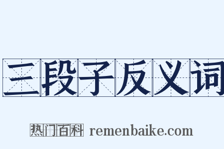 三段子反义词是什么意思的图片